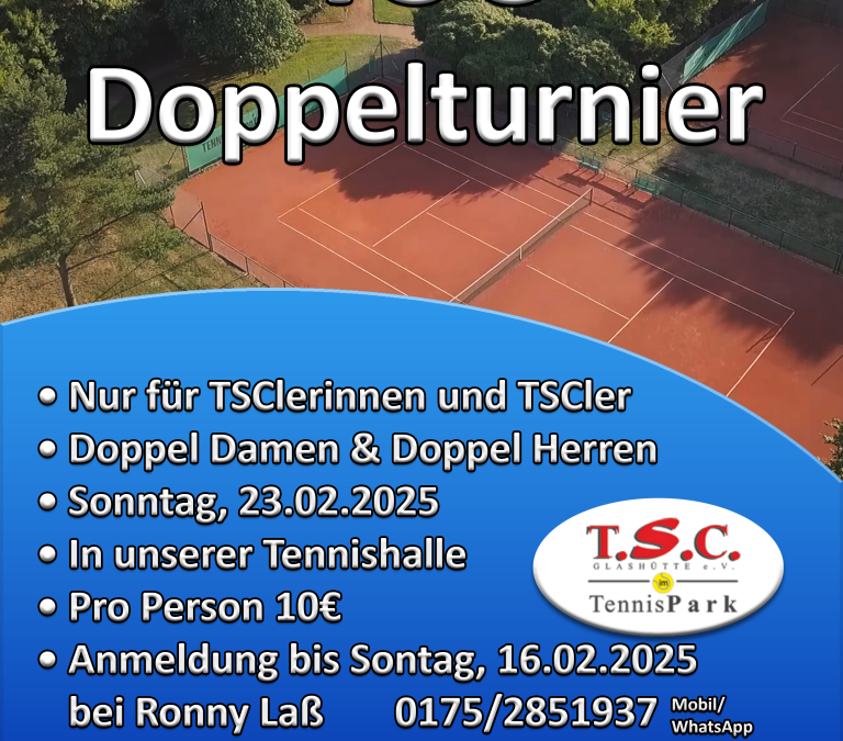 Doppelturnier am Sonntag, den 23. Februar 2025