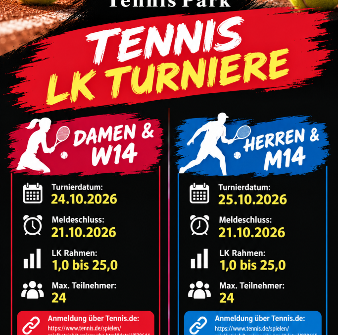 LK Turniere – Damen + W14 / Herren + M14
